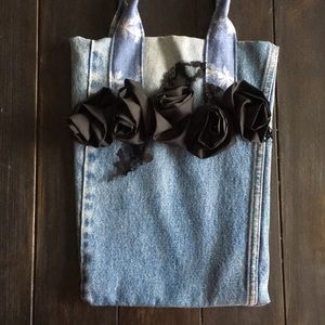 One of a kind - handmade jean bag/purse